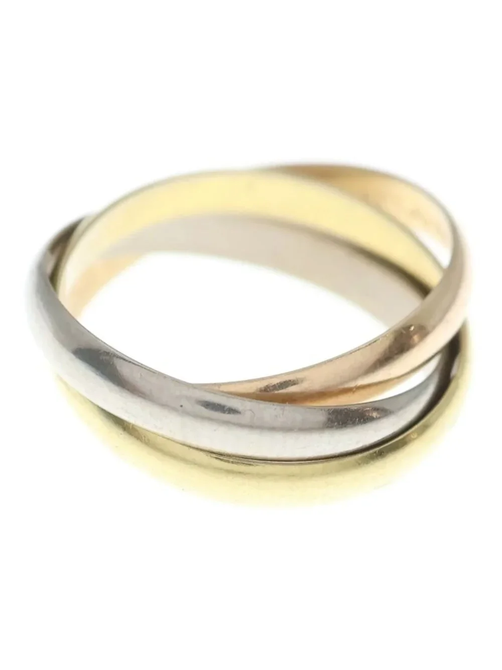 Cartier Trinity Ring Triple Strand Gold Silver